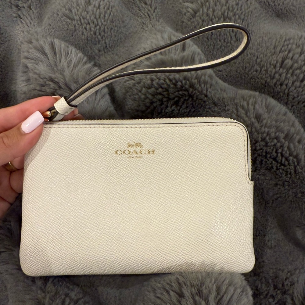 Coach White Wristlet